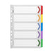Icon Cardboard Dividers with Reinforced Tabs 5 Tab Coloured-Officecentre