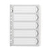 Icon Cardboard Dividers with Reinforced Tabs 5 Tab White-Officecentre