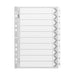 Icon Cardboard Indices with Reinforced Tabs 1-10 White-Officecentre