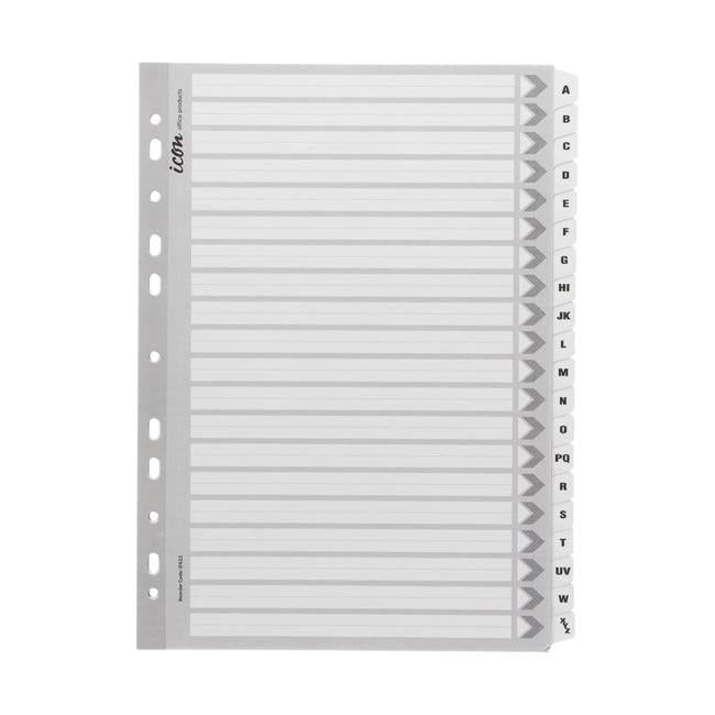 Icon Cardboard Indices with Reinforced Tabs A-Z White-Officecentre