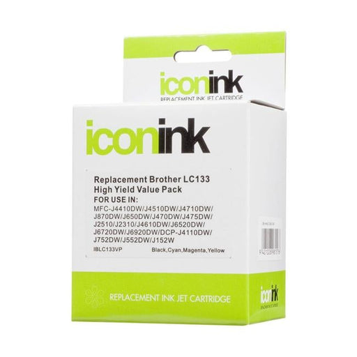 Icon Compatible Brother LC133 BCMY Ink Value Pack-Officecentre