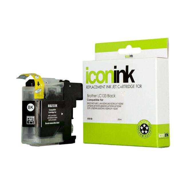 Icon Compatible Brother LC133 Black Ink Cartridge-Officecentre