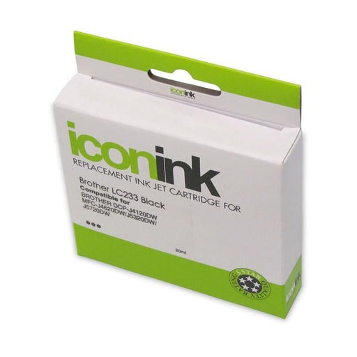 Icon Compatible Brother LC233 Black Ink Cartridge-Officecentre