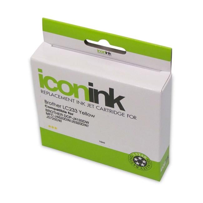 Icon Compatible Brother LC233 Yellow Ink Cartridge-Officecentre