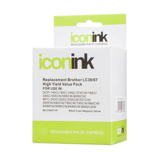 Icon Compatible Brother LC38 LC67 BCMY Ink Value Pack-Officecentre