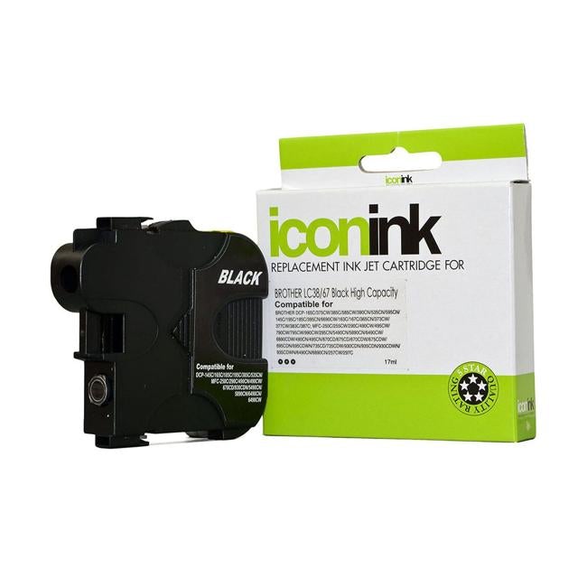 Icon Compatible Brother LC38 LC67 Black Ink Cartridge-Officecentre