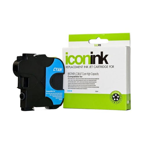 Icon Compatible Brother LC38 LC67 Cyan Ink Cartridge-Officecentre