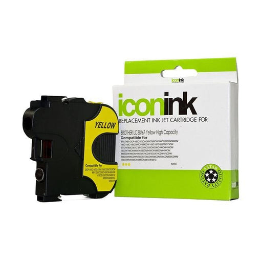 Icon Compatible Brother LC38 LC67 Yellow Ink Cartridge-Officecentre