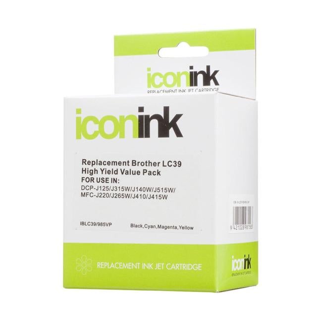 Icon Compatible Brother LC39 BCMY Ink Value Pack-Officecentre