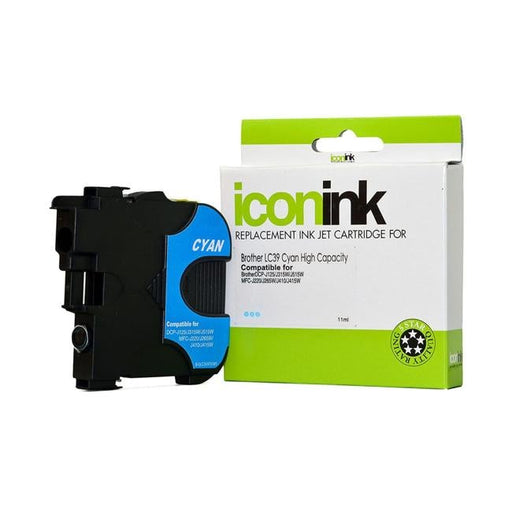 Icon Compatible Brother LC39 Cyan Ink Cartridge-Officecentre