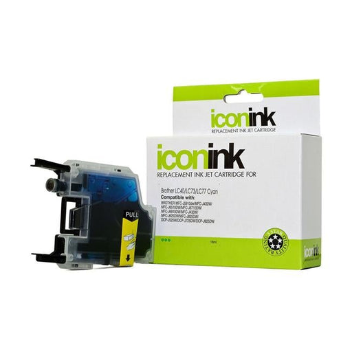 Icon Compatible Brother LC77 LC73 LC40 Cyan Ink Cartridge-Officecentre