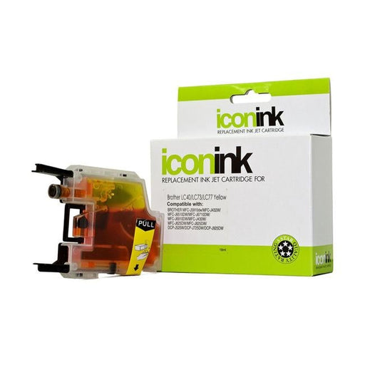 Icon Compatible Brother LC77 LC73 LC40 Yellow Ink Cartridge-Officecentre