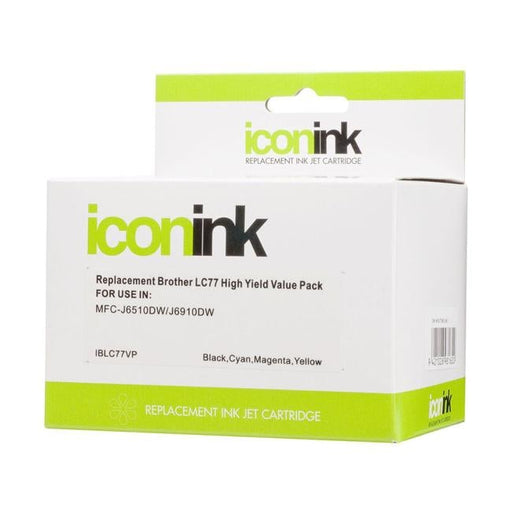 Icon Compatible Brother LC77XL BCMY Ink Value Pack-Officecentre