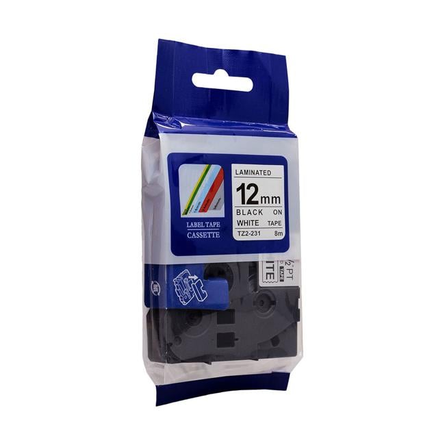 Icon Compatible Brother TZ Tape 12mm Black on White-Officecentre