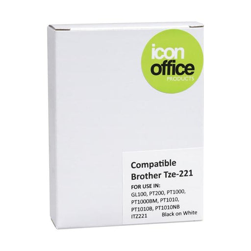 Icon Compatible Brother TZ Tape 9mm Black on White-Officecentre