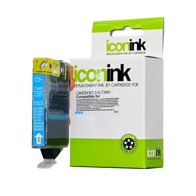 Icon Compatible Canon BCI3 BCI6 Cyan Ink Cartridge-Officecentre