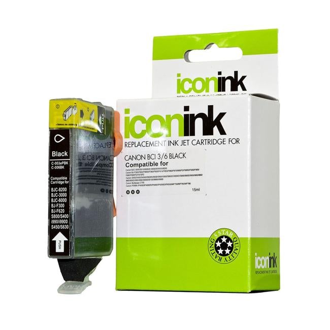 Icon Compatible Canon BCI6 Black Ink Cartridge-Officecentre