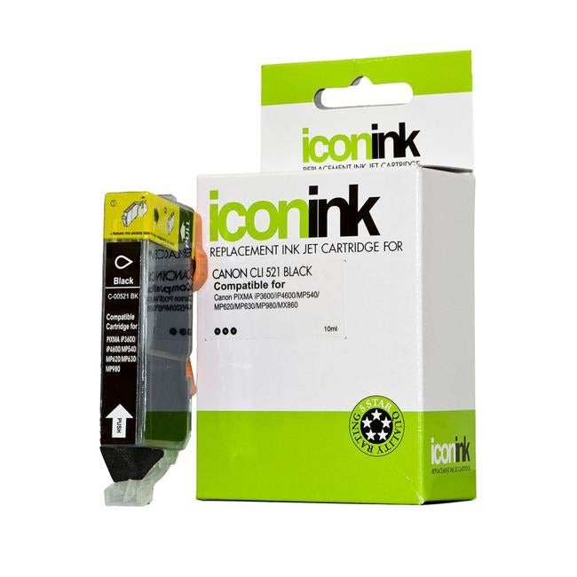 Icon Compatible Canon CLI521 Black Ink Cartridge-Officecentre