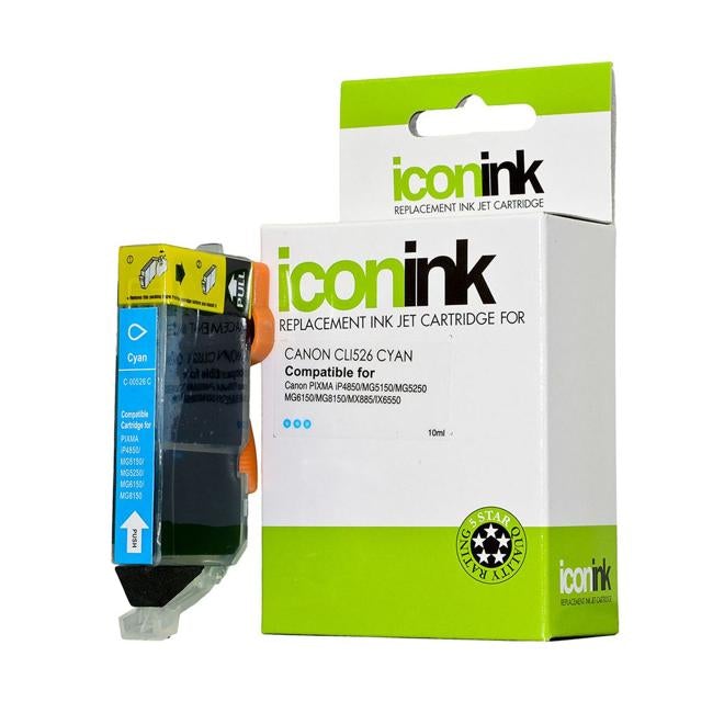 Icon Compatible Canon CLI526 Cyan Ink Cartridge-Officecentre