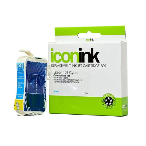 Icon Compatible Epson 103 Cyan Ink Cartridge-Officecentre