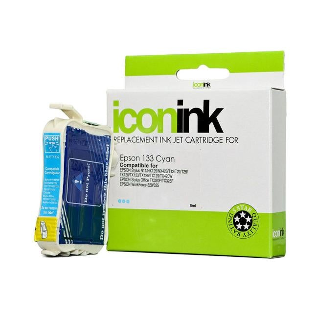 Icon Compatible Epson 133 Cyan Ink Cartridge-Officecentre