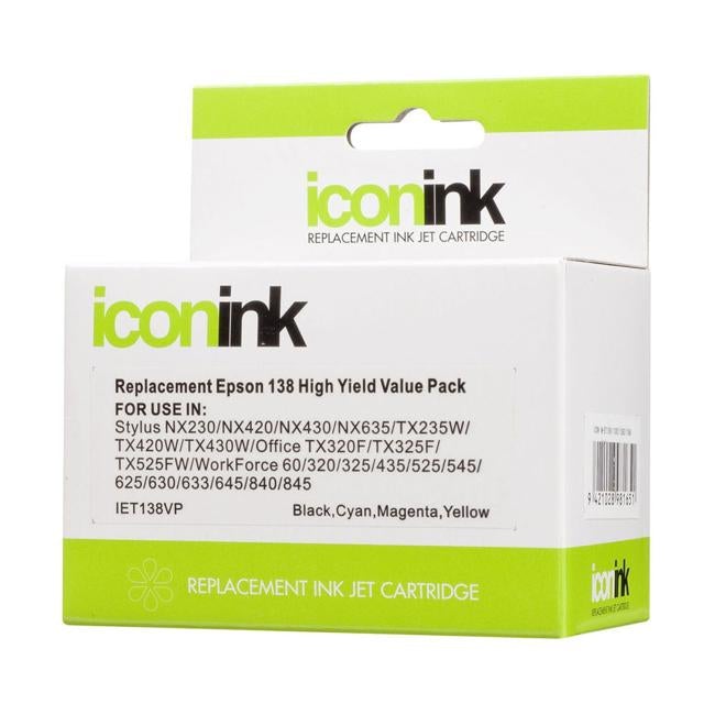 Icon Compatible Epson 138 BCMY Ink Value Pack-Officecentre
