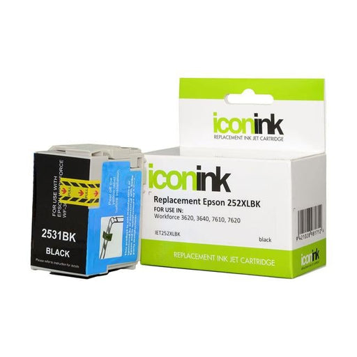 Icon Compatible Epson 252XL C13T253192 Black Ink Cartridge-Officecentre