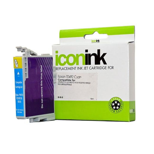 Icon Compatible Epson T0492 Cyan Ink Cartridge-Officecentre