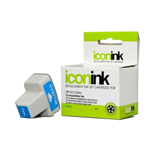 Icon Compatible HP 02 Cyan Ink Cartridge (C8771WA-Officecentre