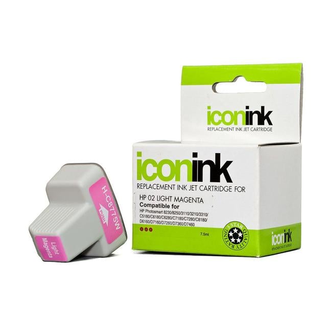 Icon Compatible HP 02 Light Magenta Ink Cartridge (C8775WA)-Officecentre