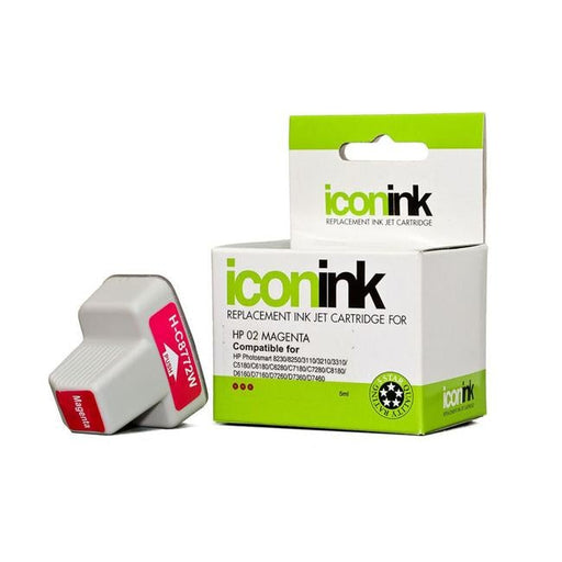 Icon Compatible HP 02 Magenta Ink Cartridge (C8772WA)-Officecentre