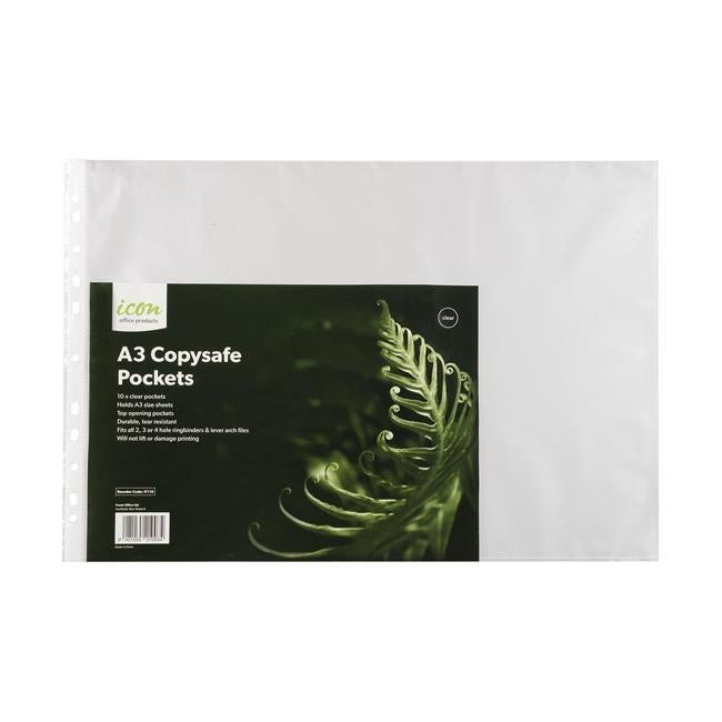 Icon Copysafe Pockets A3 Landscape Pack of 10-Officecentre