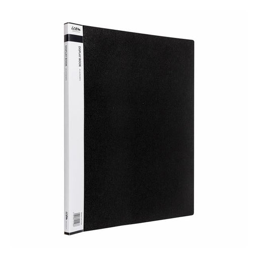 Icon Display Book A3 with Insert Spine 20 Pocket Black-Officecentre