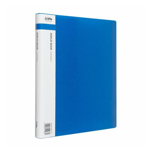 Icon Display Book A4 with Insert Spine 40 Pocket Blue-Officecentre