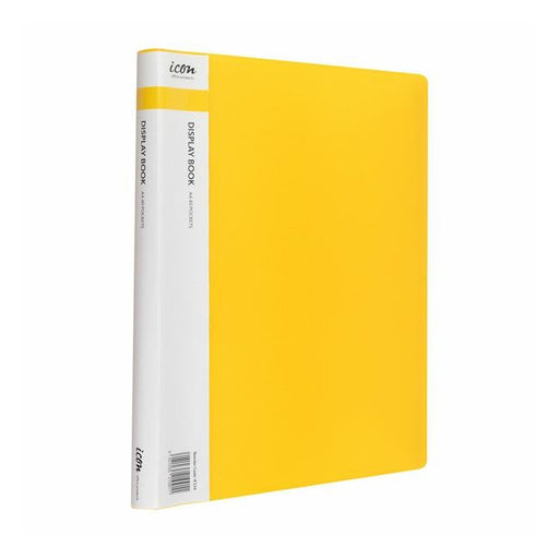 Icon Display Book A4 with Insert Spine 40 Pocket Yellow-Officecentre