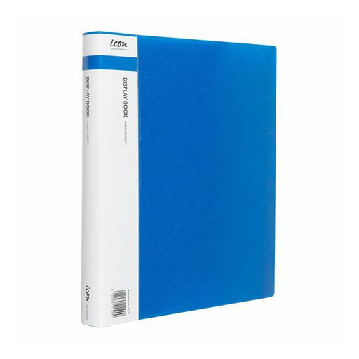 Icon Display Book A4 with Insert Spine 60 Pocket Blue-Officecentre