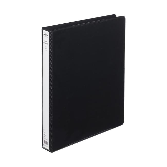 Icon Insert Binder A4 2D 26mm Black-Officecentre