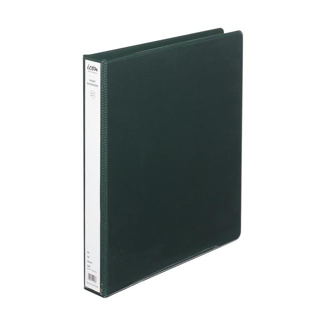 Icon Insert Binder A4 2D 26mm Forest Green-Officecentre