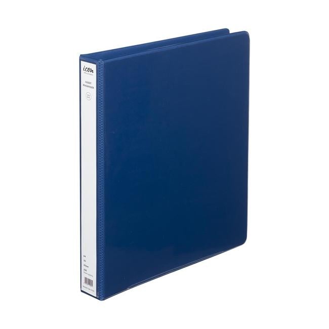 Icon Insert Binder A4 2D 26mm Navy Blue-Officecentre