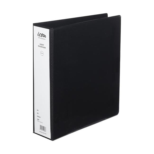 Icon Insert Binder A4 2D 50mm Black-Officecentre