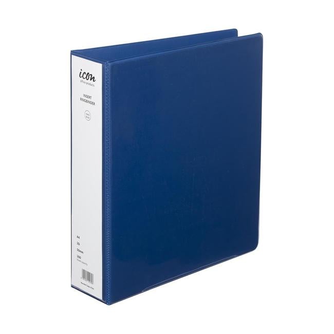Icon Insert Binder A4 2D 50mm Navy Blue-Officecentre