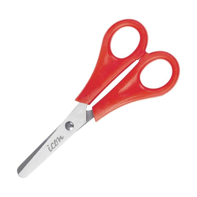 Icon Kids Scissor 5 Inch Red Handle-Officecentre