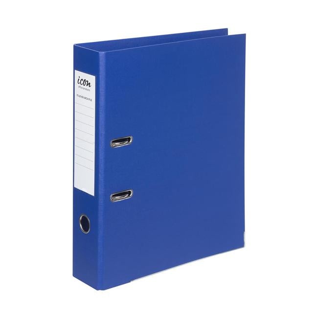 Icon Lever Arch File FS Linen Royal Blue — Officecentre