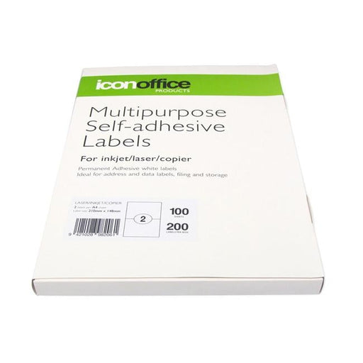 Icon Multipurpose Labels 210x148mm 2 Per Sheet-Officecentre