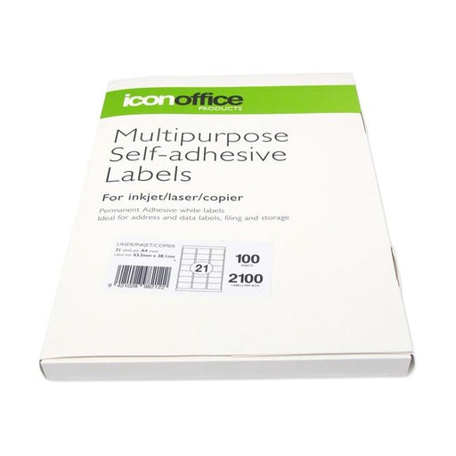 Icon Multipurpose Labels 63.5x38.1mm 21 Per Sheet-Officecentre