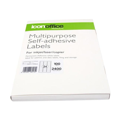 Icon Multipurpose Labels 64x33.86mm 24 Per Sheet-Officecentre