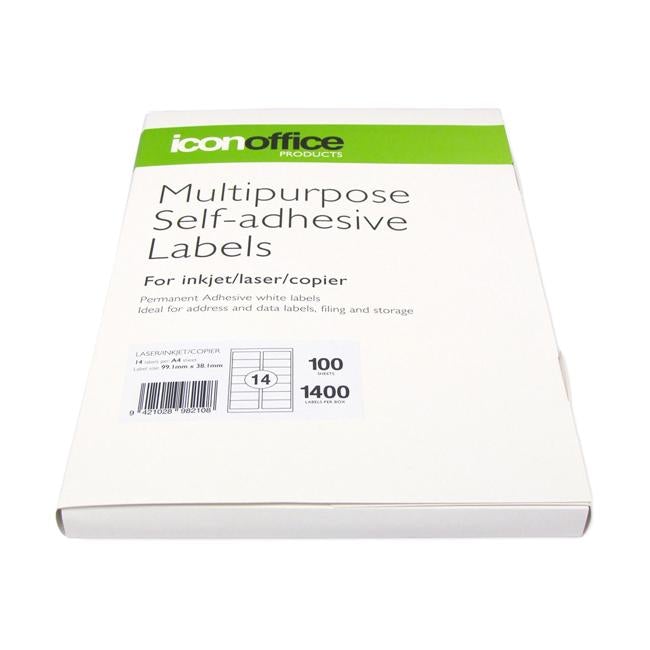 Icon Multipurpose Labels 99.1x38.1mm 14 Per Sheet-Officecentre