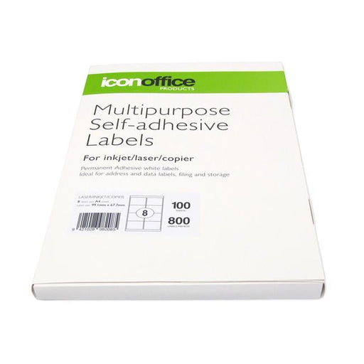 Icon Multipurpose Labels 99.1x67.7mm 8 Per Sheet-Officecentre