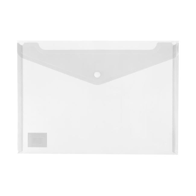Icon PP Document Wallet A4 Button Closure Clear-Officecentre