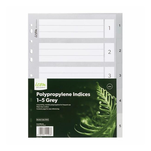 Icon PP Indices 1-5 Grey-Officecentre